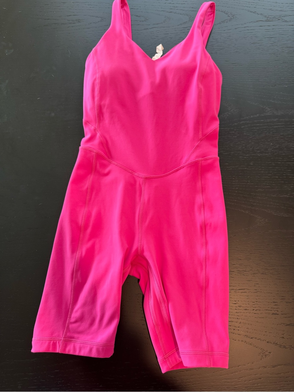 Lululemon Sonic Pink Align Bodysuit 8” Size 2